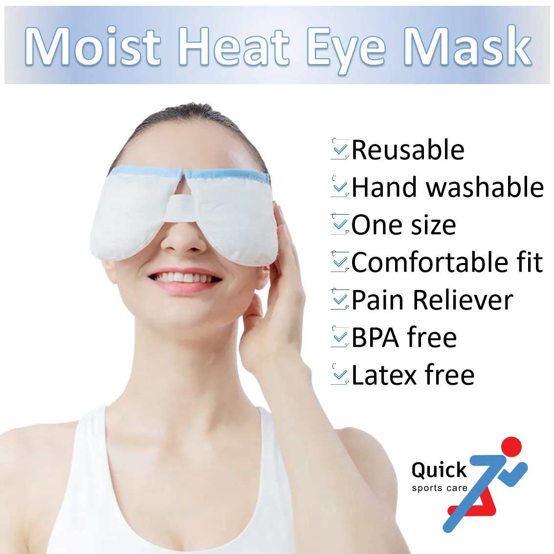 Trending Products 2022 New Arrivals Custom Medical Moist Heat Eye Compress Heat Wrap Dry Eye Mask For Eye Care