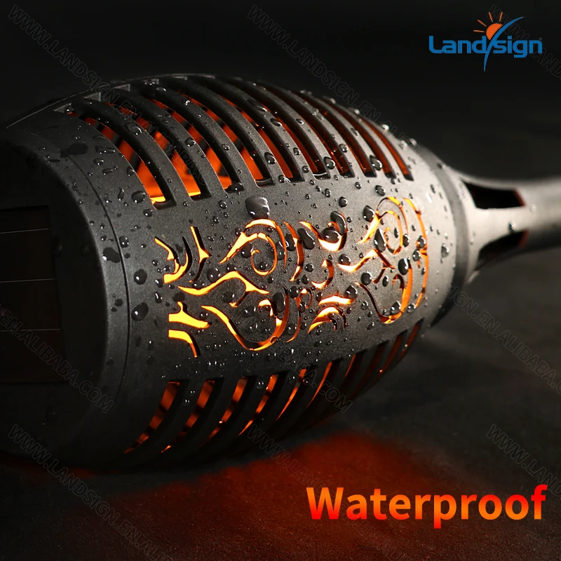 Waterproof outdoor antorcha led solar decorative lighting automatically turn on/off street lights from dusk to dawn
