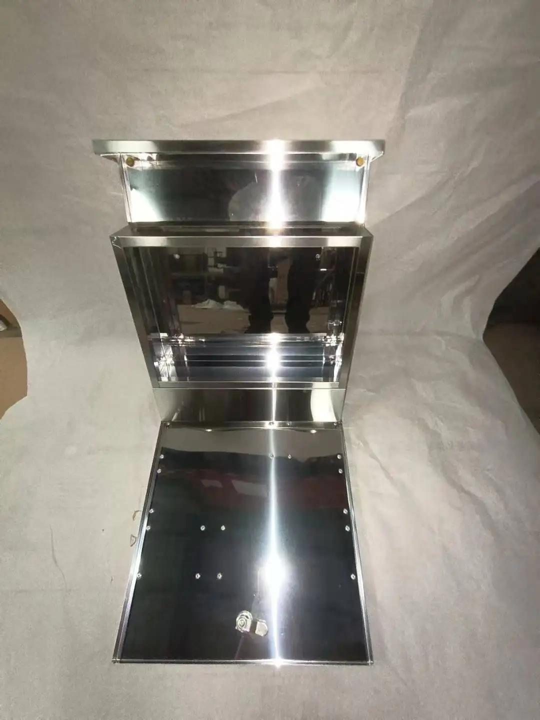 Outdoor street modern mailbox sturdy stainless steel delivery box key lock letter box