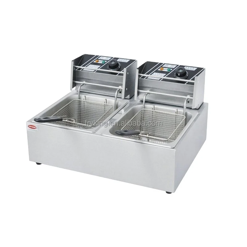 Wholesale - 110V 6(x2)L Electric Fryer for Spiral Potato/Twister Potato/Tornado Potato-Free Shipping to USA/Canada