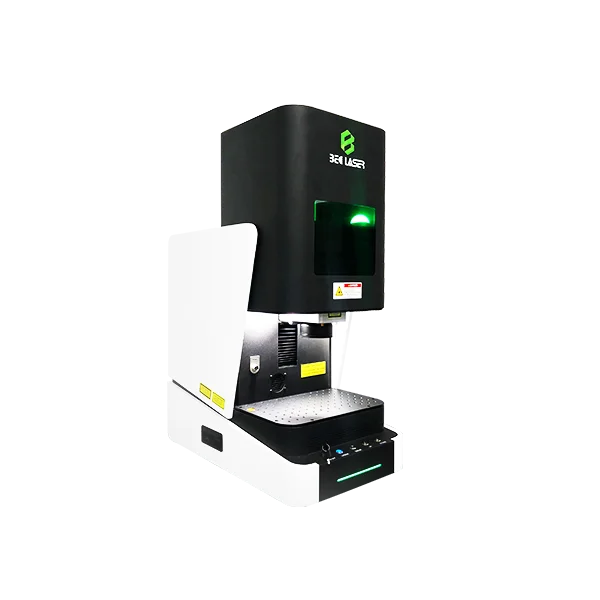 80w 60w Enclosed  coin laser deep engraving machine for stainless steel bottle ring aluminum steel automatic diy marking