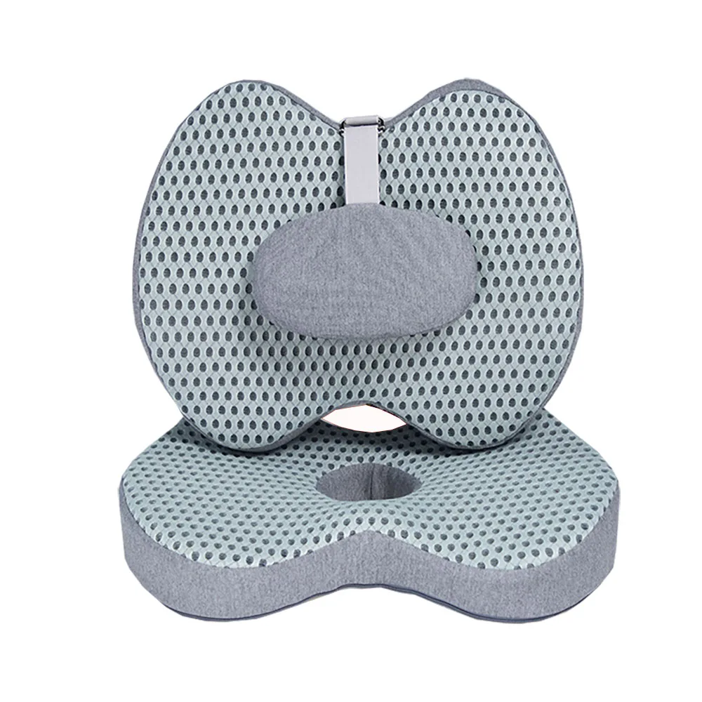 
Car Back Cushion Memory Foam Cushion Office Car Lumbar Support Pillow Back Cushion For Office Chair Ventilate Mesh Cover 