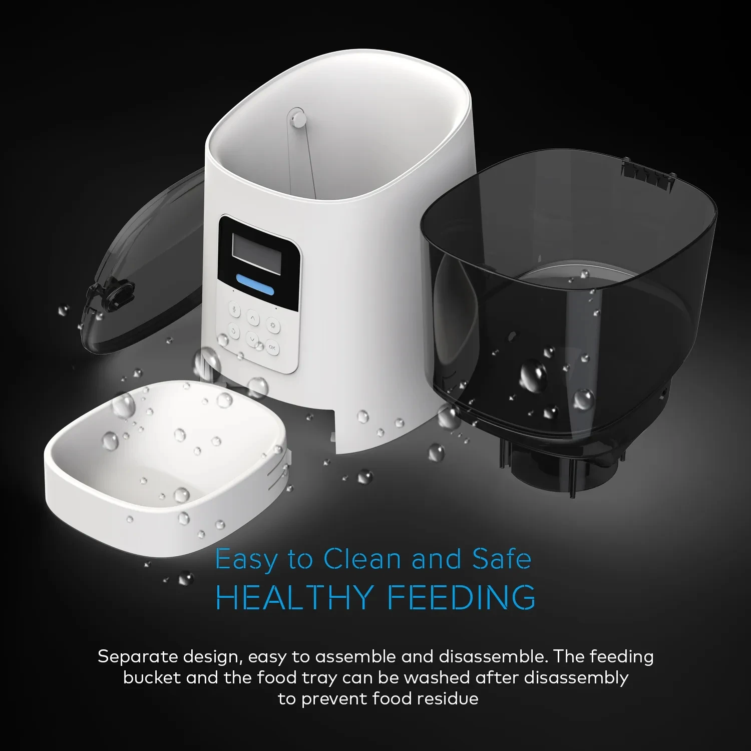 Tuya Dog Cat Smart Pet Feeder Wifi Mobile Phone App Remote Control Microchip Automatic Pet Feeder With 6L