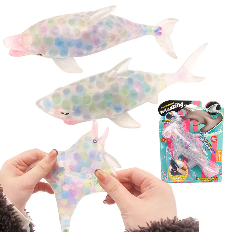 Novel Toys 2023 Squeeze Toys Fidget Dolphin Shark Whale Custom Worm Anti Anxiety Soft Pu Squeeze Toys For Adults