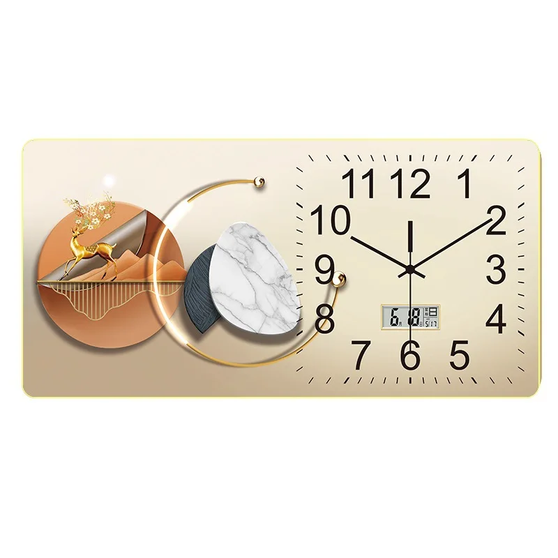 Modern Minimalist Living Room Wall Clock Slightly Luxury Decoration with Quartz Motivity and Resin Body Trending Pocket Watch