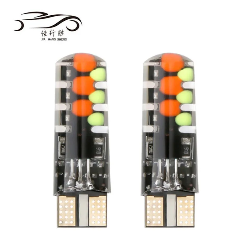 New Arrival T10 RGB 5050 6SMD Silicone With Remote Controller Dome Clearance Width Interior Light 12V