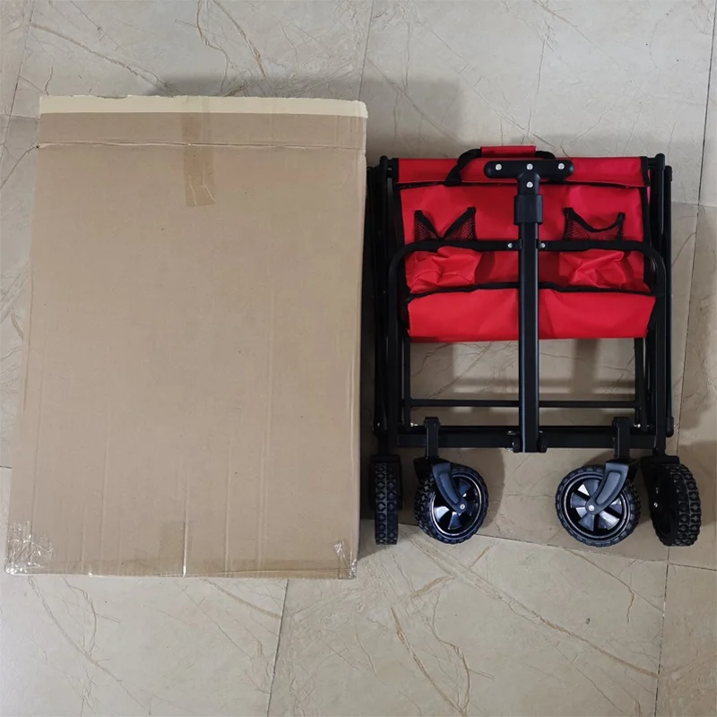 New 4 Wheels Picnic Beach Camping Foldable Wagon Cart Outdoor