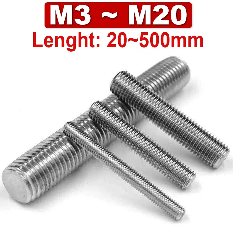 M6-M30 made in China customized high quality carbon steel threaded rods 1,2,3 meters