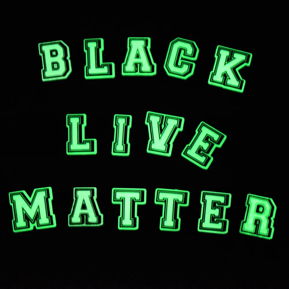 2024 New Custom Logo Wholesale Bulk Designer Fluorescent letter Flower Pieces Garden Shoe Accessories shoe  Charms Vendor