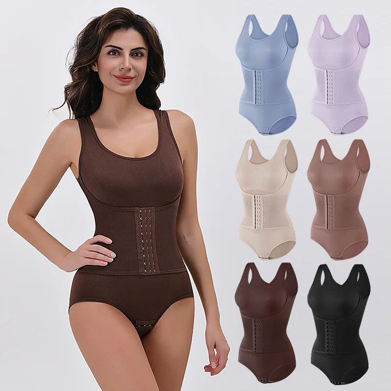 King Mcgreen Star Breasted Shapewear Triangle Shapewear With Hook Bodysuit Tight Fitting Fajas Body Shapers Women Waistcoat