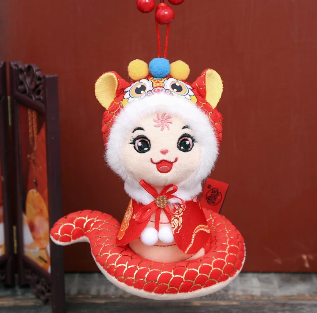 Happy cape Snake mascot plush toy for new year display gift activities wholesale gifts