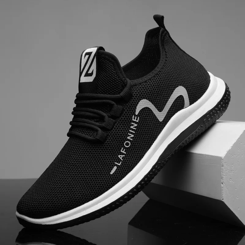 Wholesale cheap hot Sale in stock Running sneakers fashion casual sneakers black and grey colors walking style shoes