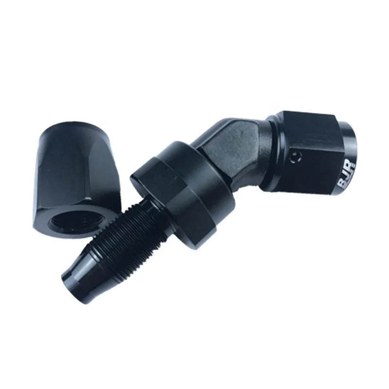 BJR High Performance Aluminum 45 Degree Forged Elbow AN10 Female Fuel Hose Pipe Fitting Connector