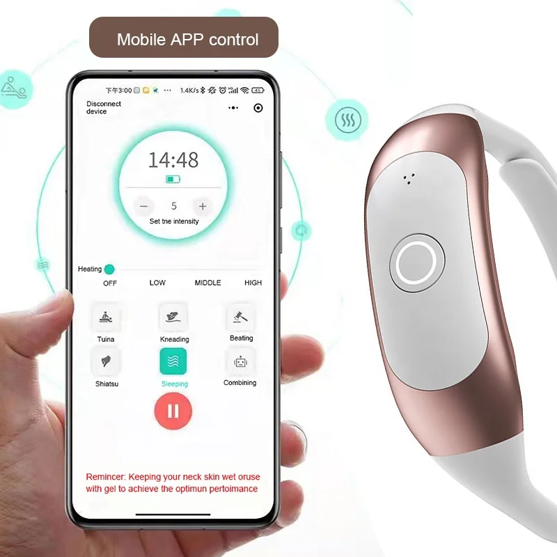 Low Frequency Impulseelectrotherapy Neck Muscle Relax Neck Kneading Massager Magnet Therapy Anti Aging Ems Neck massager