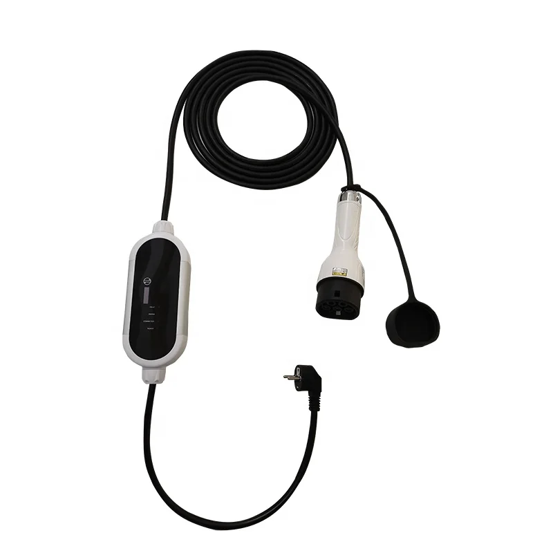 
Portable 1 Phase 230V IP65 Type 2 Current Switching AC EV Charger Current Adjustable 8A 10A 13A 16A EV Charging Station 
