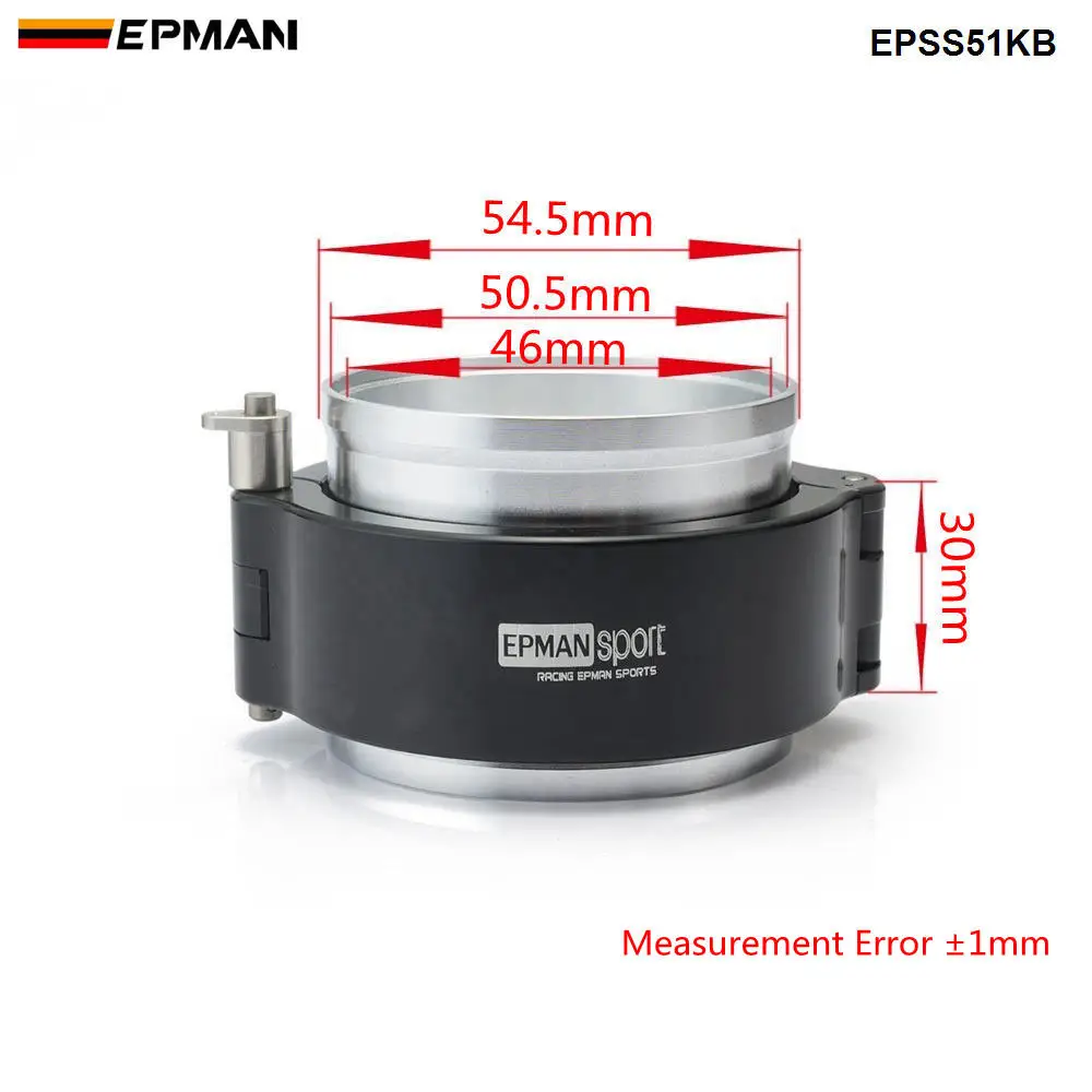 Вытяжной V-образный зажим EPMAN, быстросъемный зажим высокого разрешения, Алюминиевый зажим для труб с наружным диаметром 2,0 дюйма, турбо/интеркулер EPSS51KB