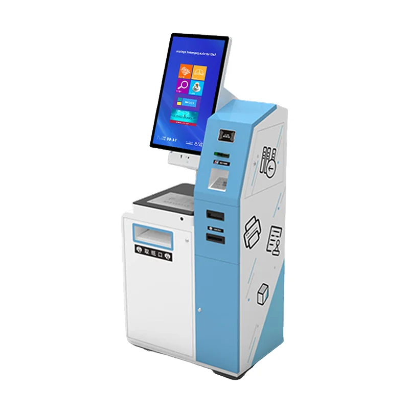 Pos Payment Terminal Kiosk Floor Stand Machine Automatic Ticket Purchase Machine