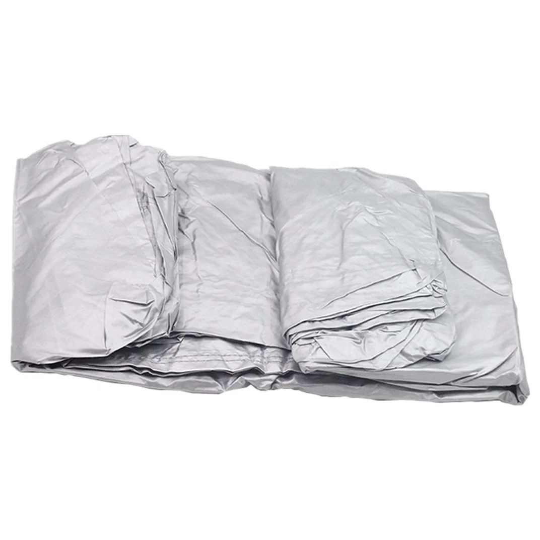 Universal Waterproof Full Wrap Car Cover Outdoor Business Cotton Sun Protection Dust Prevention Rain and Snow Car Clothes Silver