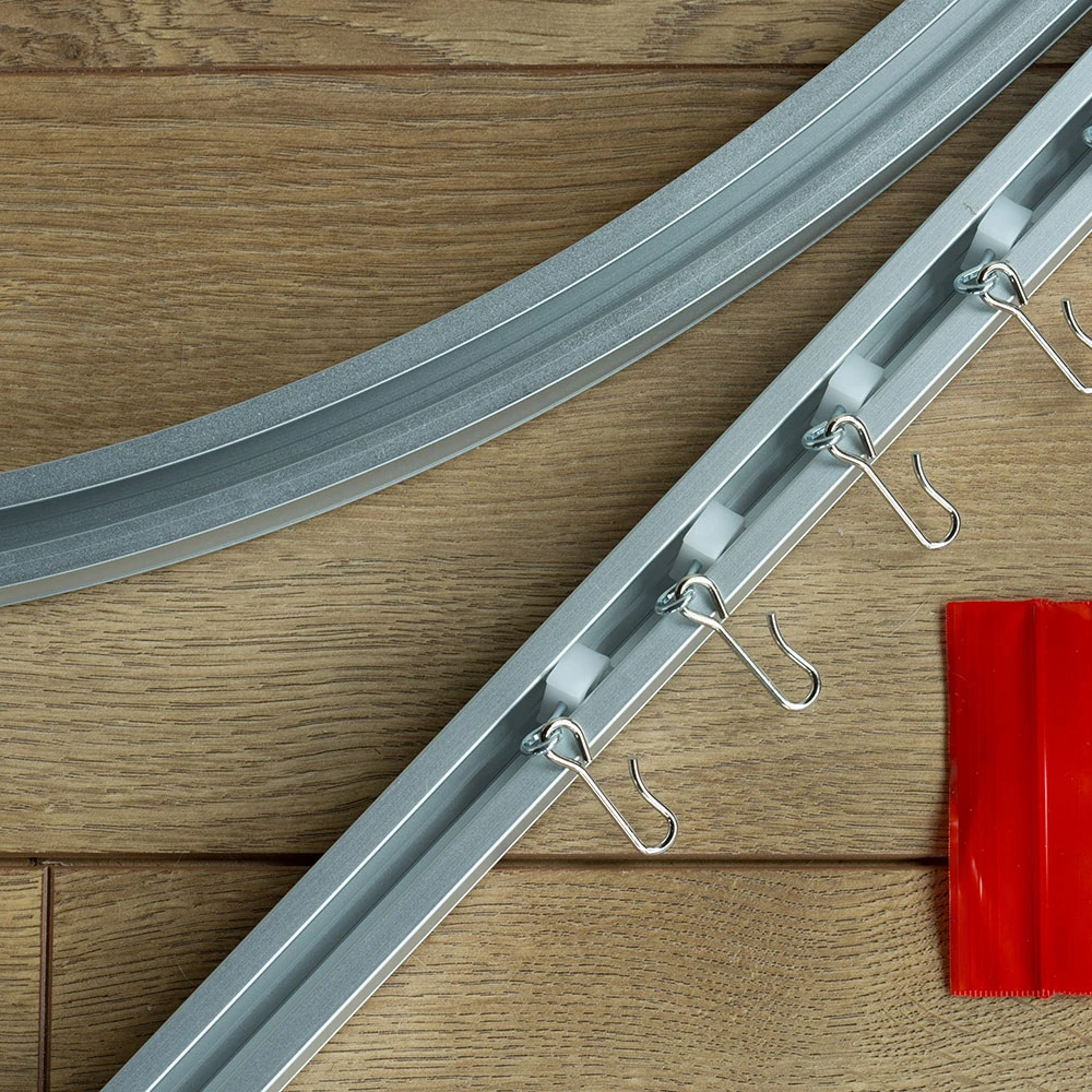 White customized plastic curtain sliding track