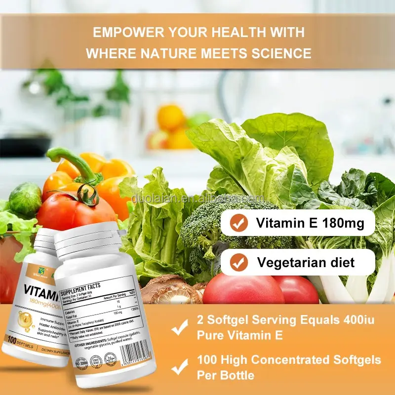 Private label Vitamin E Soft capsules L-Glutathione Skin Lighting Glow soft gel supplement Biotin Vegan whitening Soft capsules