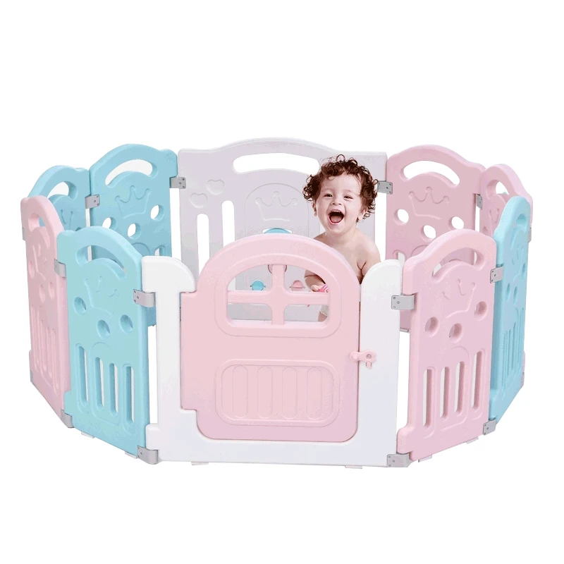 
High quality colorful cute plastic Baby Round Playpen safety fences 