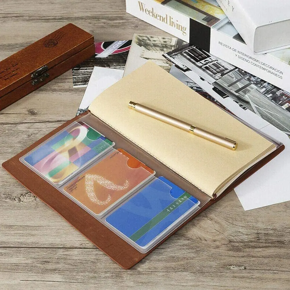 LABON 140 Page Vintage Notebook Anniversary Birthday Travel Journal Gifts Dad Leather Journal