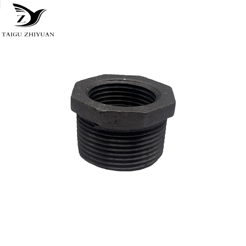 Thread Female Crosshead Wholesale Price Heavy Type BSPT Bushing Black Malleable Iron Pipe Seamless Fittings