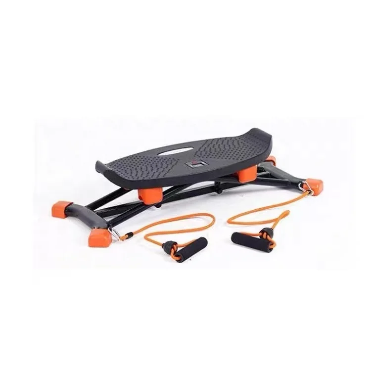 Indoor ultra quiet leg trainer ski machine with stretch rope