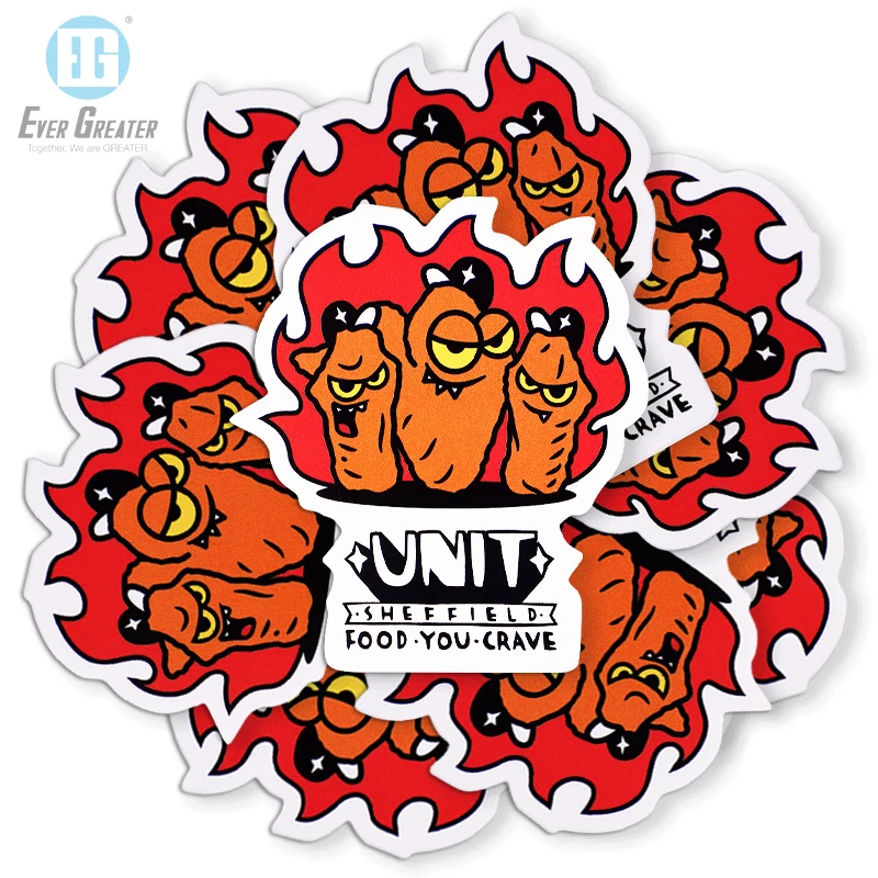 Waterproof Customized Printing Die Cut Adhesive PVC Vinyl Stickers