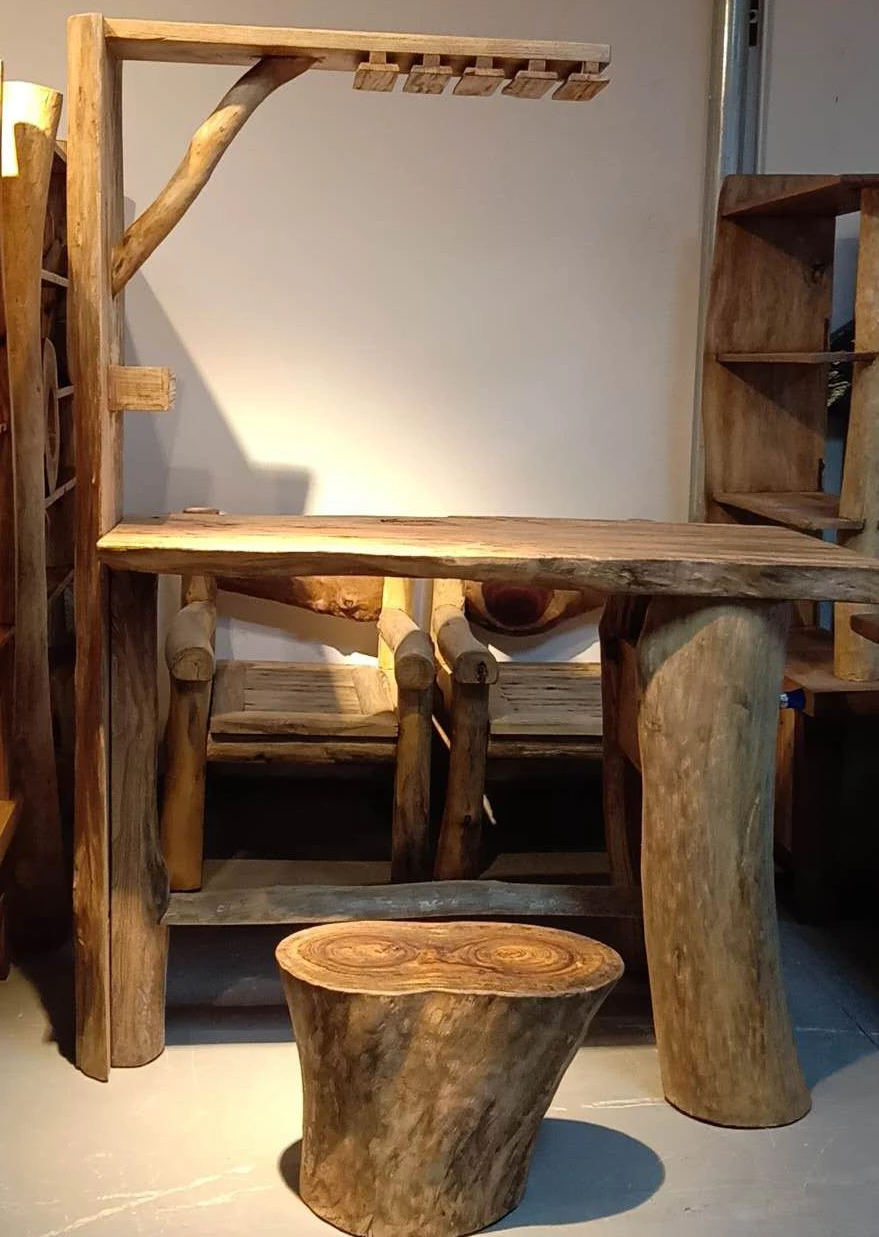 Best Price Superior Quality Restaurant Wood Slab Desk Table Bar Counter Bar Counter solid wood