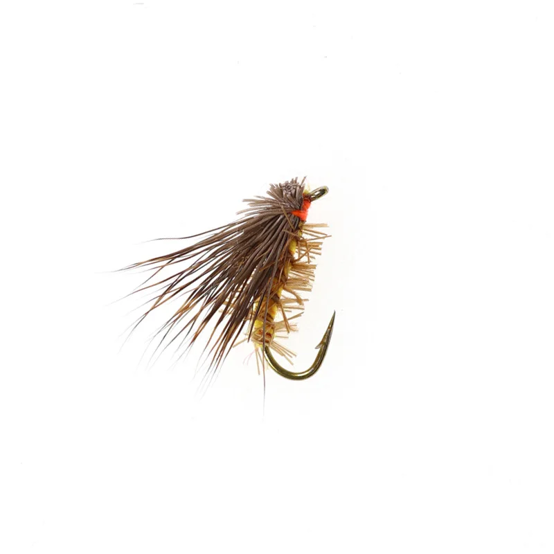 Пользовательские лосиные волосы Caddis Stonefly сухие мухи для ловли форели