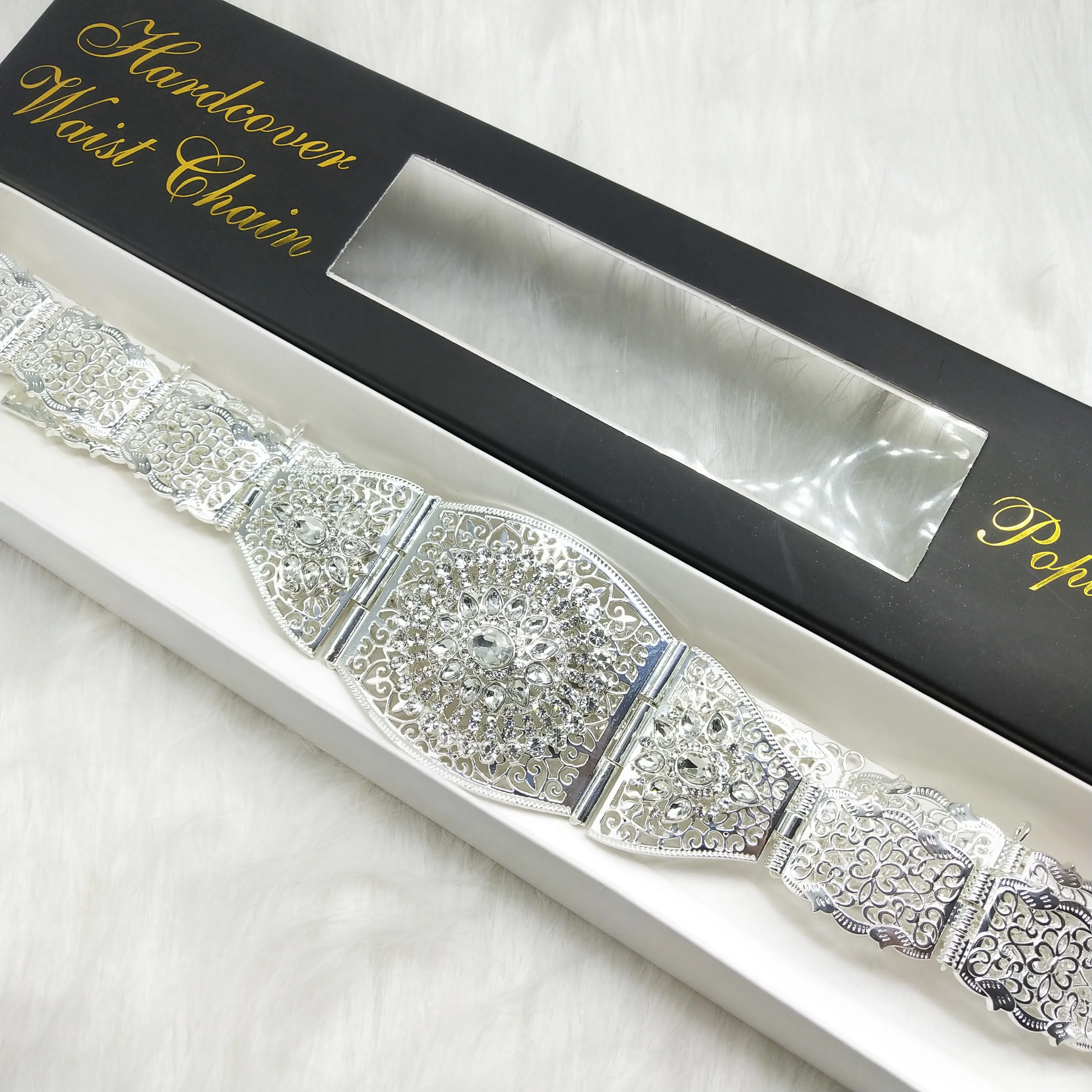 R Classic Moroccan belt wedding gown accessories Adjustable length chain is acceptable for customization
