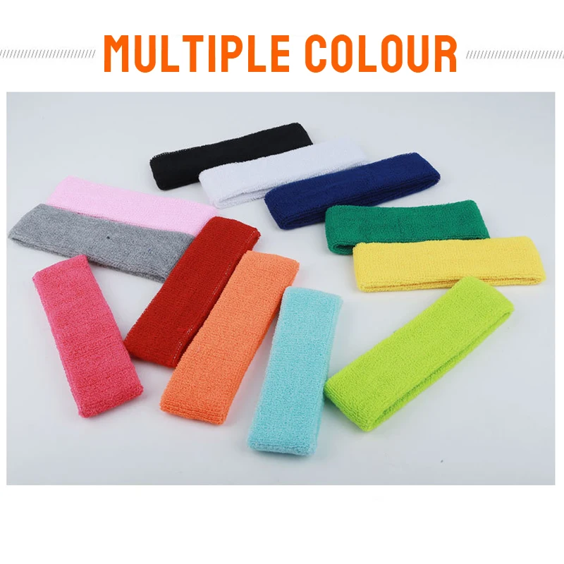 YIWU Logo Custom Solid Color 3 Pieces Sports Bracer Basketball Headband Wrist bands Sweatband Sweat Headbands