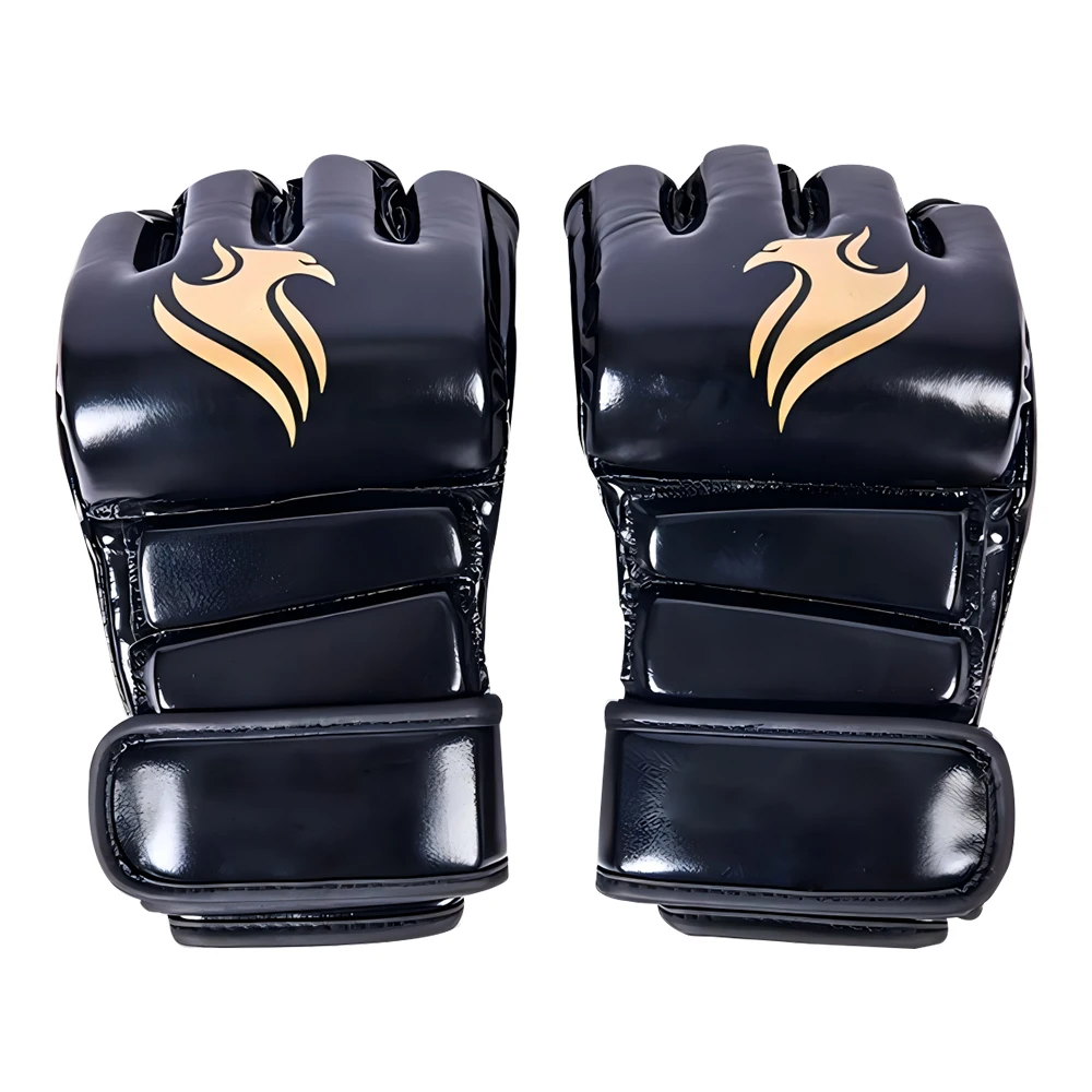Rouser Fitness Professional Custom Logo Boxing Mma Sparring Half Finger Gloves Boxing Punching Bag Gloves