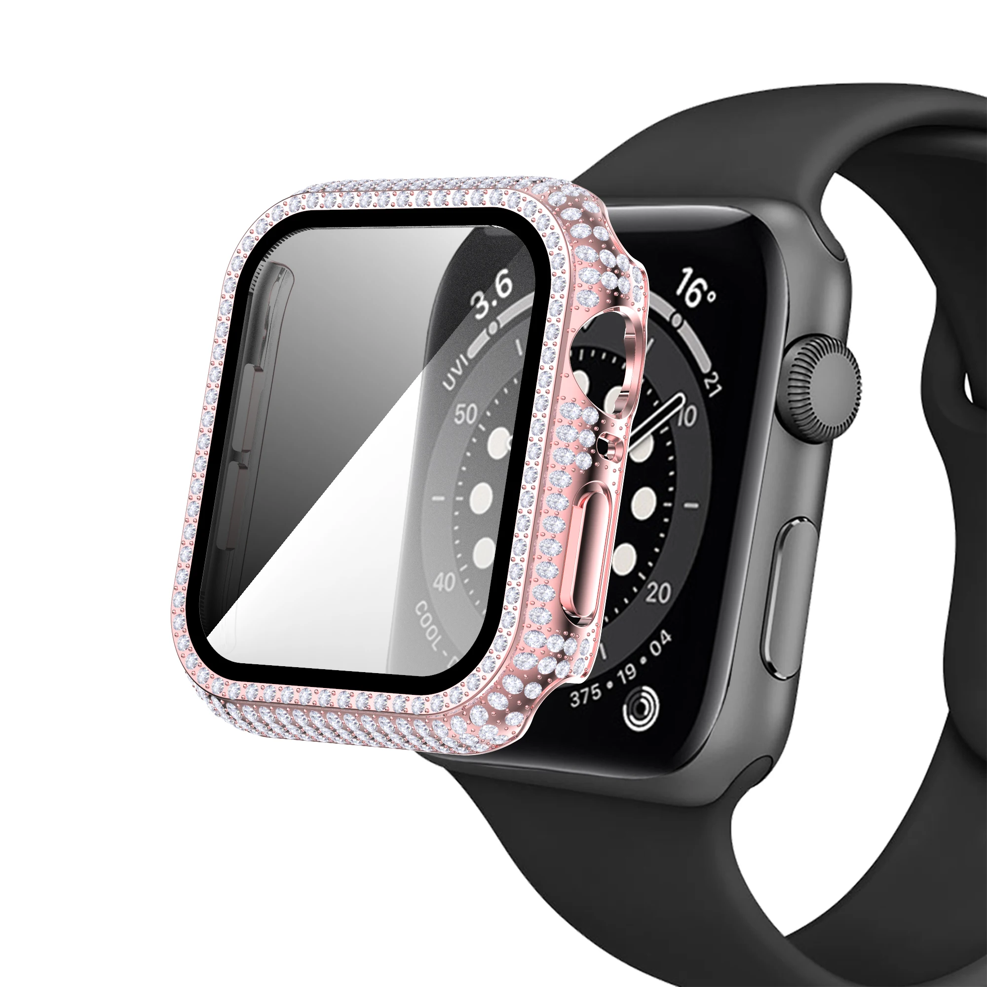 Diamond Bumper Protective Case For Apple Watch Series 8 41MM 45MM Cases For Iwatch 7 41mm 45mm Watch Accessories
