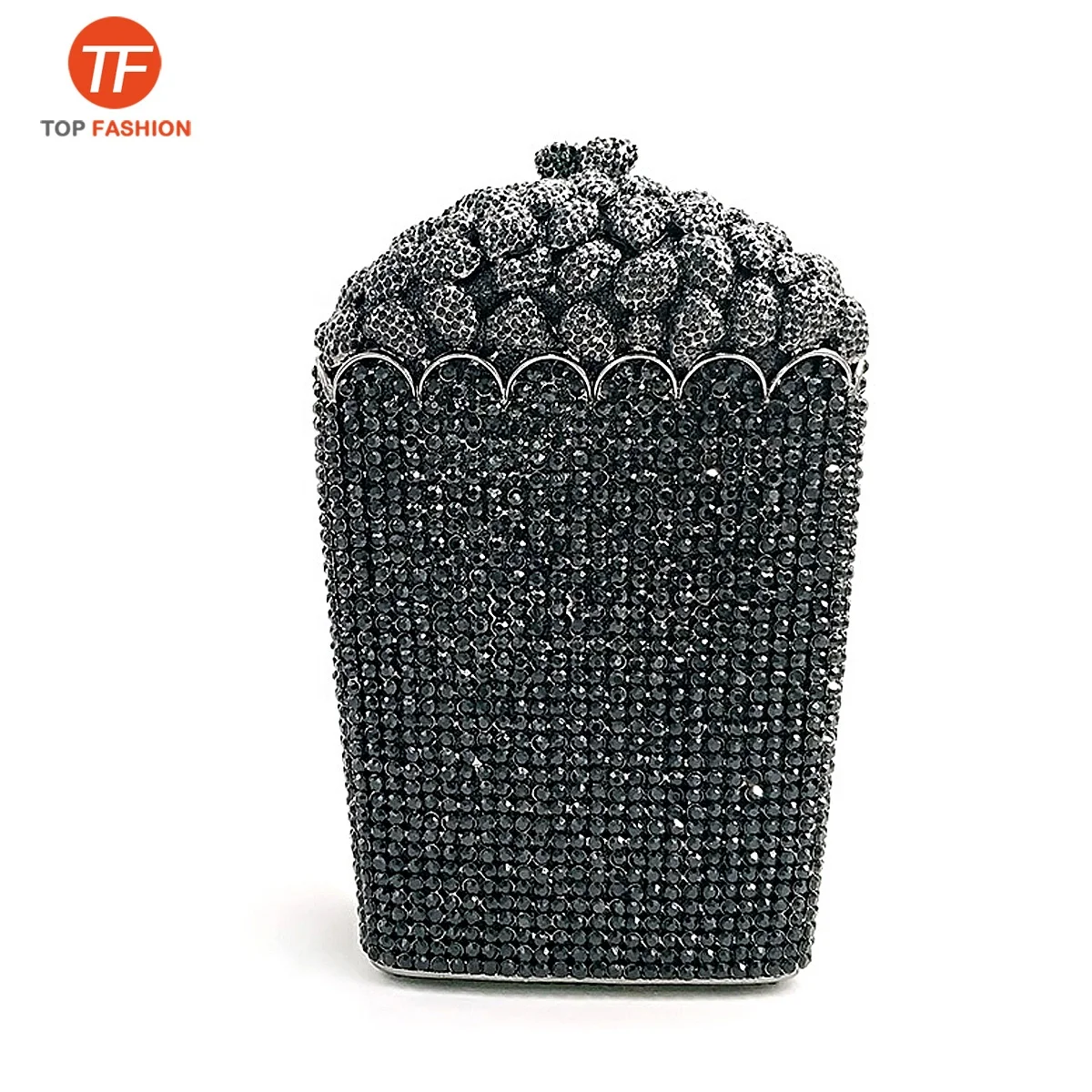 Factory wholesales Newest luxury women diamonds clutches American popcorn crystal purses Bridal wedding purse