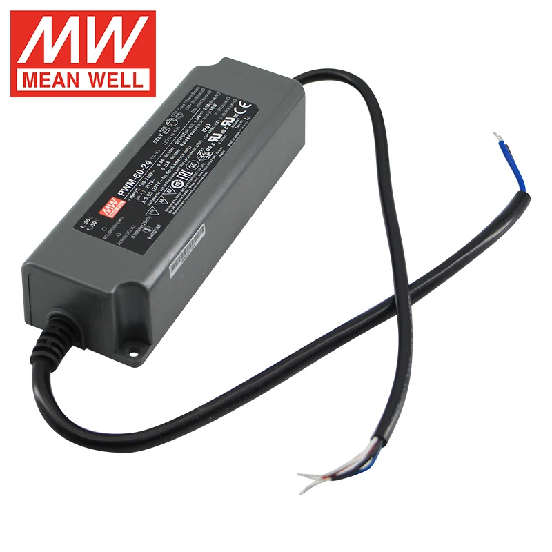 Meanwell PWM-60-24 60w 24v Mean Well Waterproof Dimmable Constant Voltage Led Driver