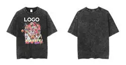 Hot-Seller High Quality Cotton Unisex T-Shirt With Design Acid Wash T-Shirt Streetwear Anime T-Shirt Cartoon