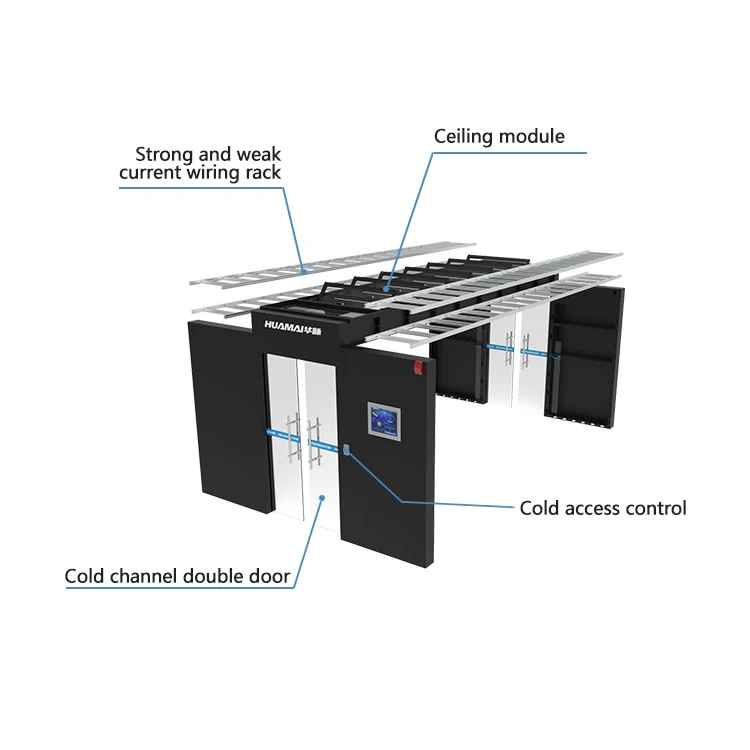 Huamai network rack server 42/47U smart macro data center with telecom shelter cabinet air conditioner
