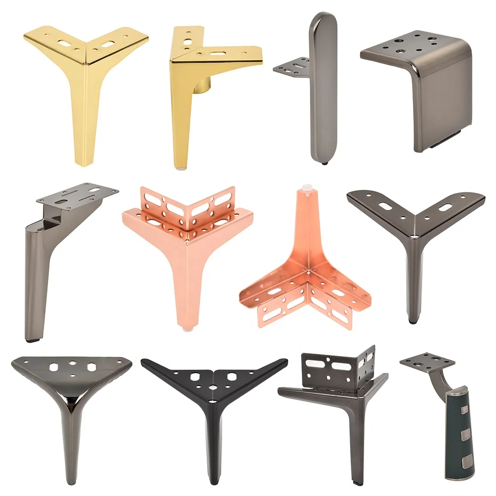 Wholesale Modern Furniture Accessories Decorative Fancy Metal Gold Couch Sofa Legs