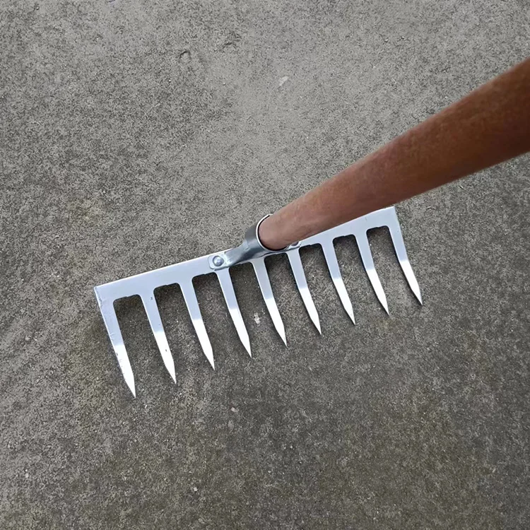 cheap garden supplies hand leaf rake lawn rake iron rakes with wood handle