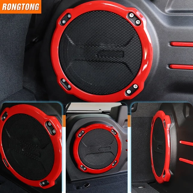 Car Accessories Inner Trunk Speaker Audio Horn Ring Frame Cover Trim for Jeep Wrangle JL 2018+