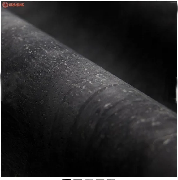 Portugal Import Black Natural Pattern Printed Cork Leather For Bags