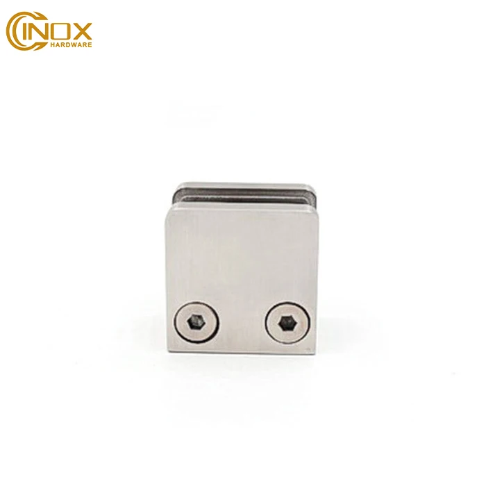 Flat Base D Shape Glass Handrail Holding Bracket Balcony Pool Fence Railing Glass Clip Clamp SS Hold Down Clamps