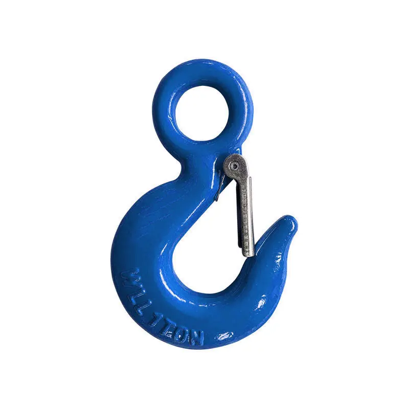 Forged Carbon Steel of 320A Us Type Eye Hoist Hook with Latch
