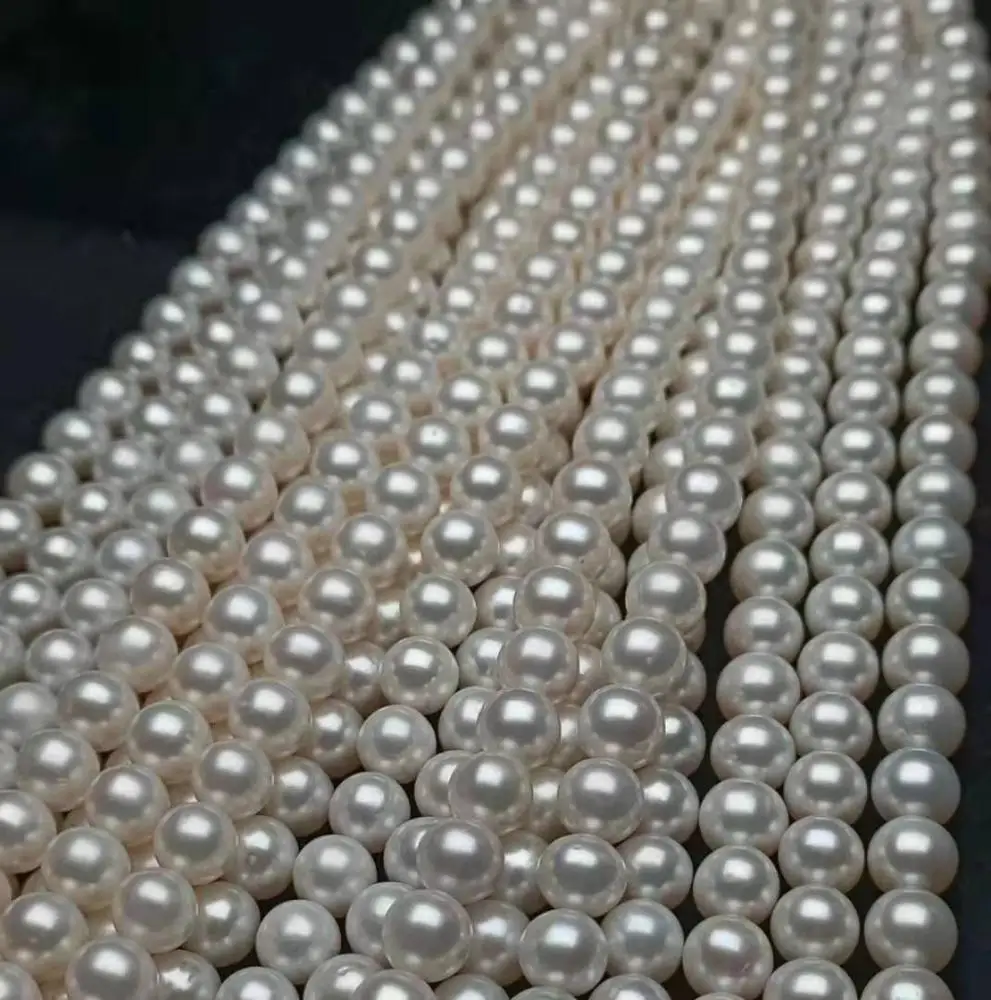 Cultured AAA Round Freshwater Pearl Natural Pearl Strand Loose Pearls for Making Jewelry