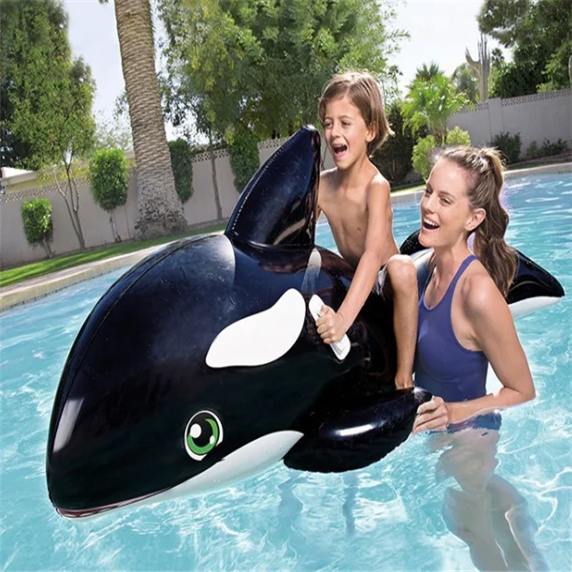 
New Design Factory Customized Water Inflatable Black Whale Floating Row 