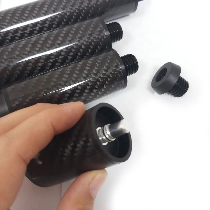 Экономичный 2/3/4 дюймовый черный карбоновый кий удлинитель для сигналов фурии может увеличить дважды 8 дюймовый бильярдный кий