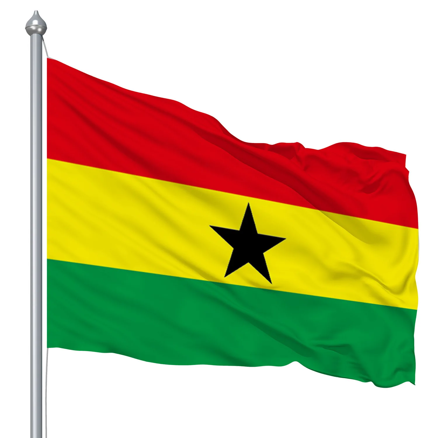 Factory wholesale Ghana flag custom from china 90X150 CM Ghana flag 3x5 ft