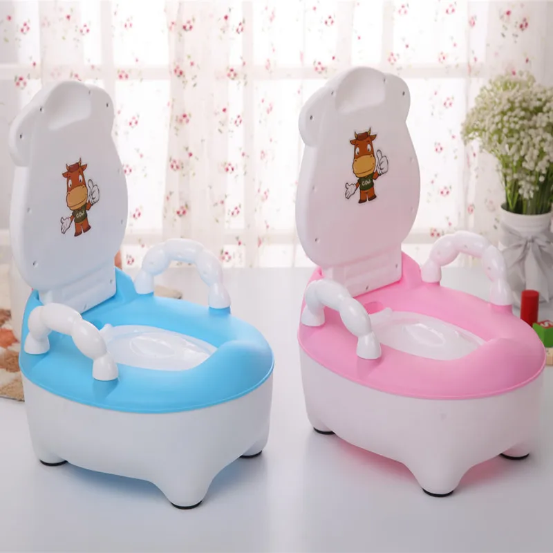 AliGan-Baby toddler potty training toilet seat cartoon easy to clean with lid and removable container non-slip suction cups